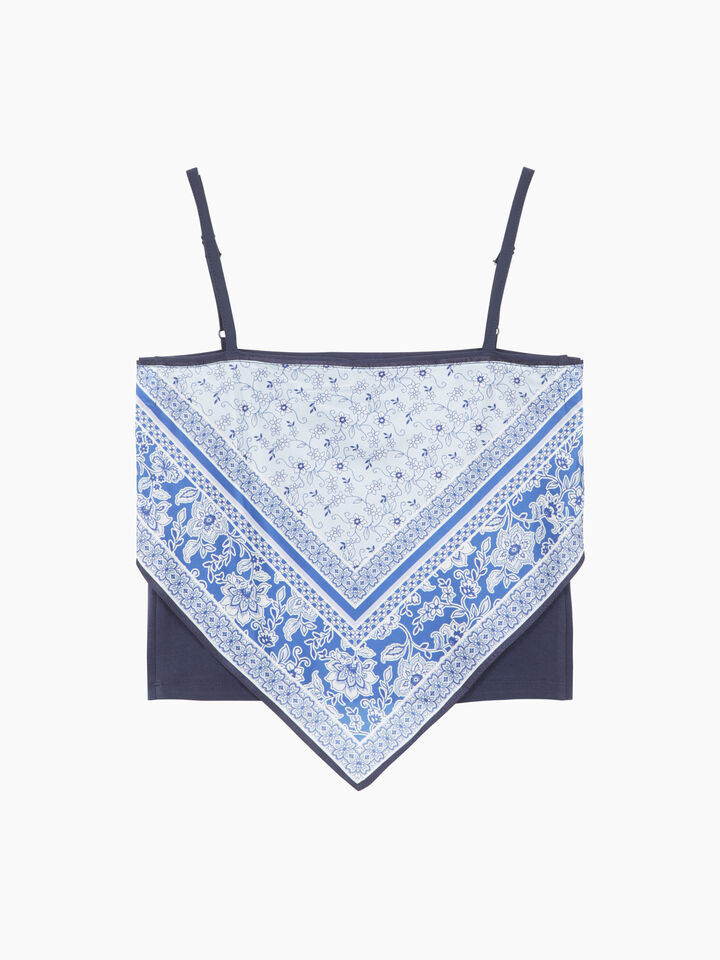 Blue scarf top - null - Blue | Sisley K image number 1